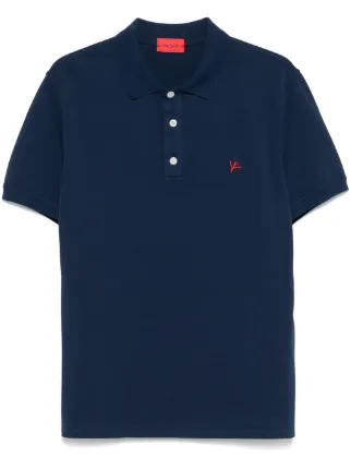 【未使用】ISAIA イザイア コットン鹿の子ポロシャツ 半袖 ネイビー Isaia ポロシャツ | ブルー | FARFETCH JP