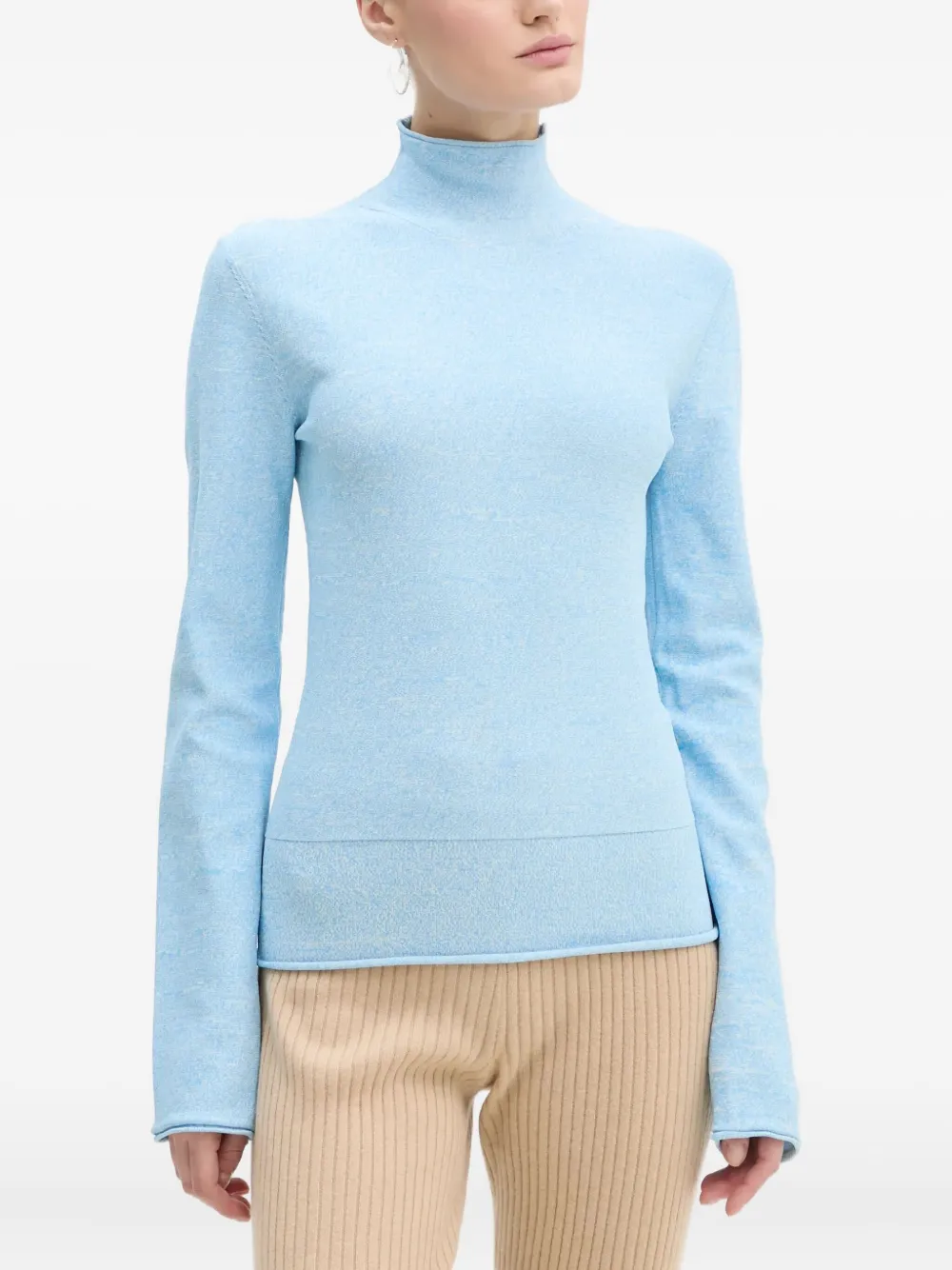 AERON high-neck top | Blue | Image 1