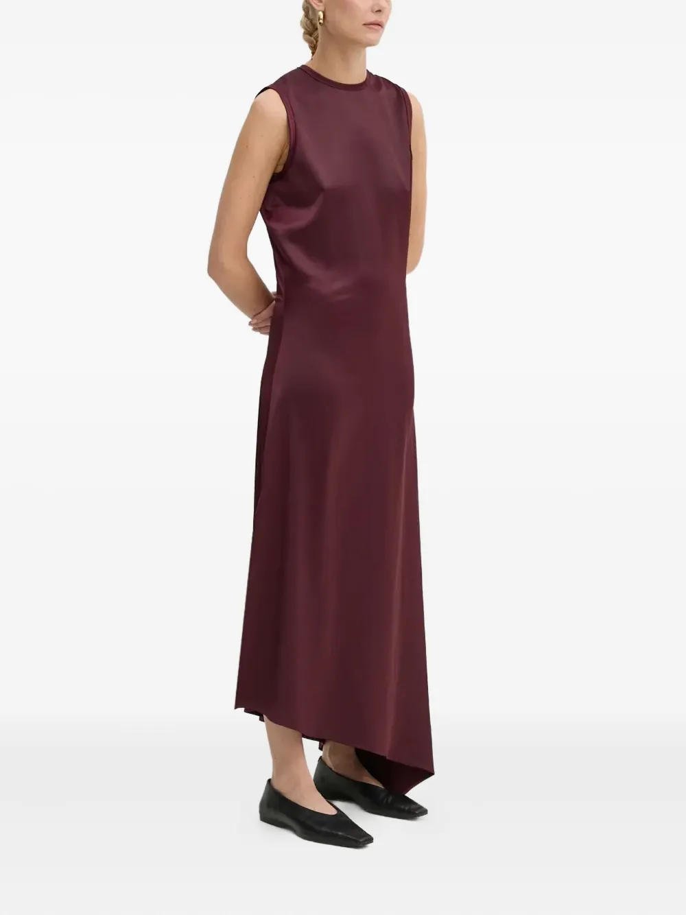 AERON asymmetric sleeveless dress - Rood