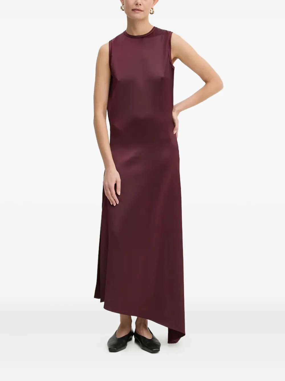 AERON asymmetric sleeveless dress | Red | Image 1
