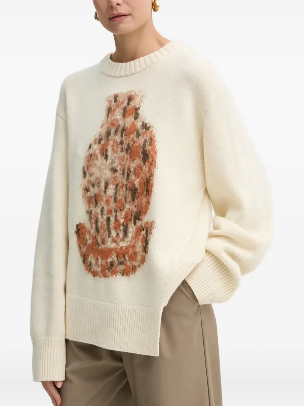 Aeron Abstract-pattern Sweater In Neutral