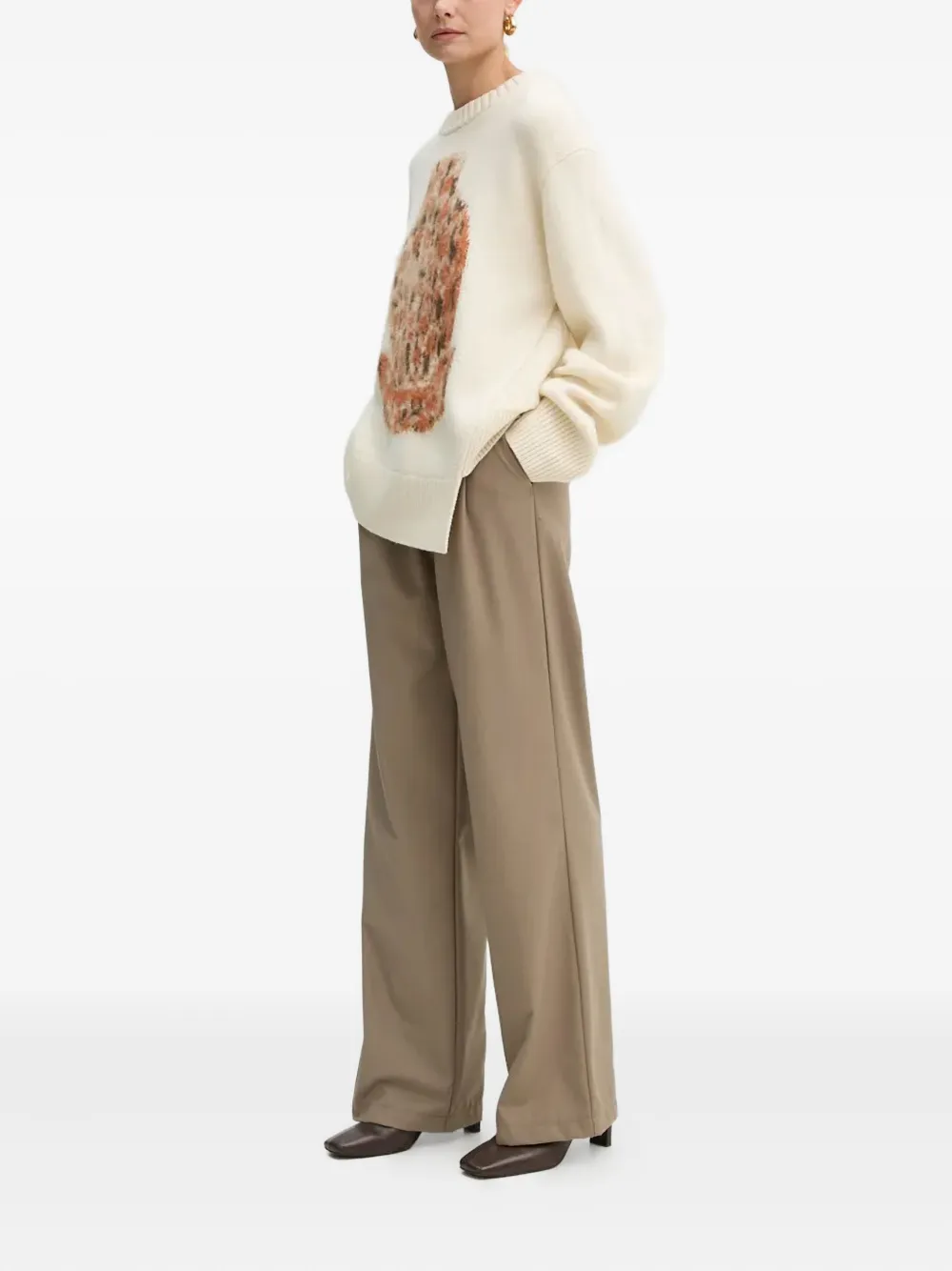 Aeron Abstract-pattern Sweater In Neutral