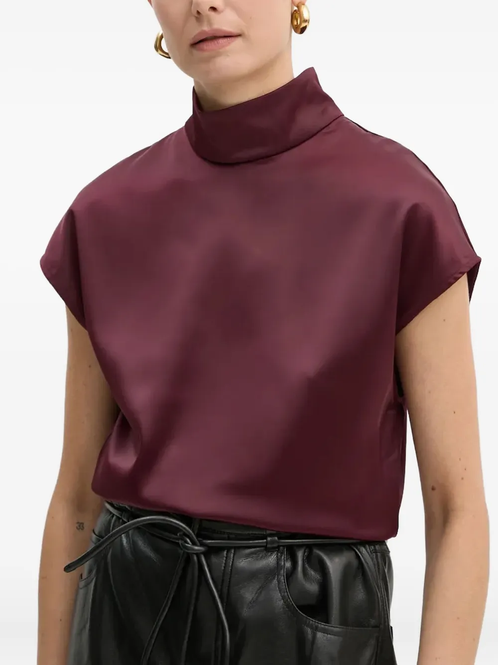 AERON Top met hoge hals Rood