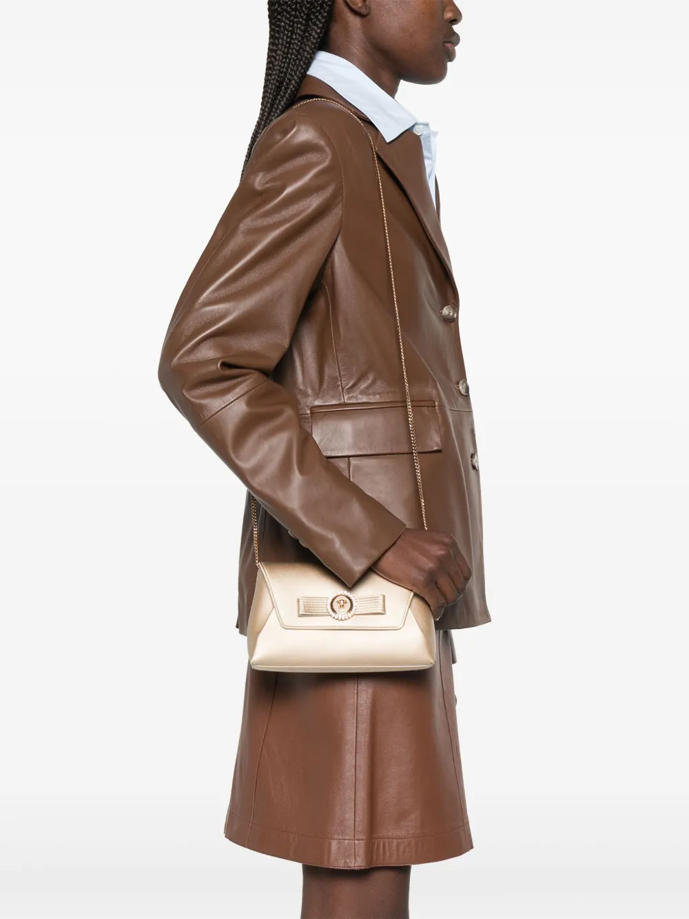 Versace Gianni Ribbon clutch - Beige