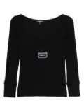 Versace logo-patch T-shirt - Black