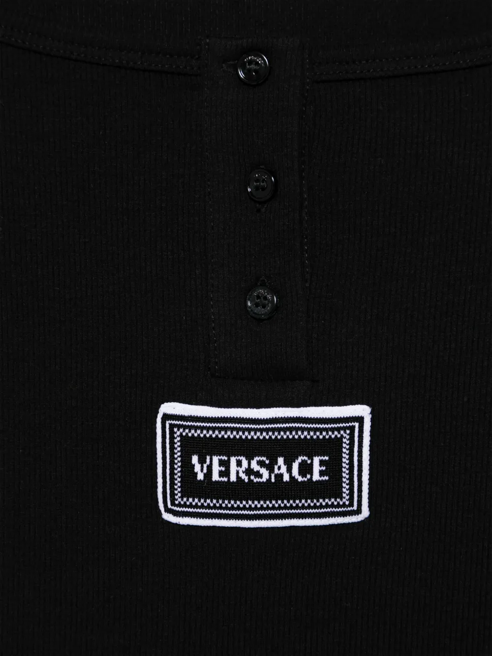 Versace T-shirt met logopatch Zwart
