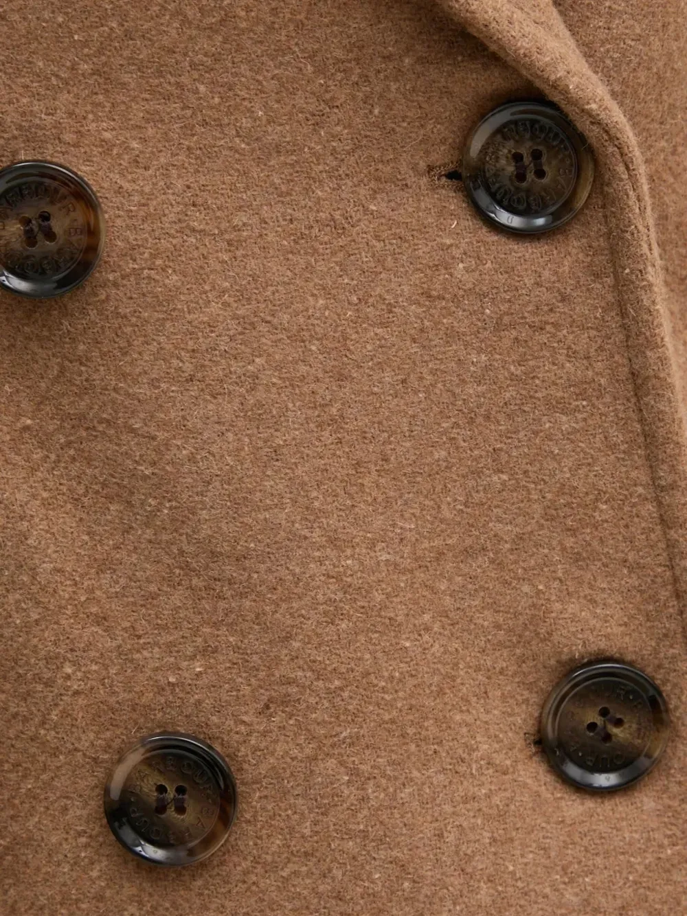 Barbour Marylin Double-breasted Wool Coat In Brown