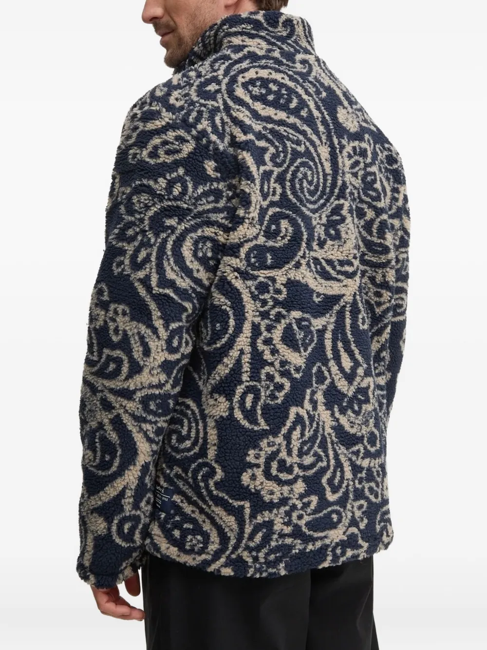 Barbour paisley half-zip fleece sweatshirt - Blauw