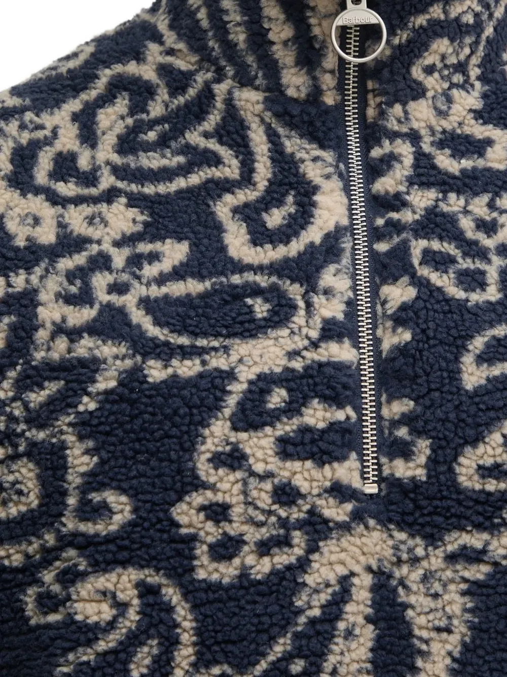 Barbour paisley half-zip fleece sweatshirt Blauw
