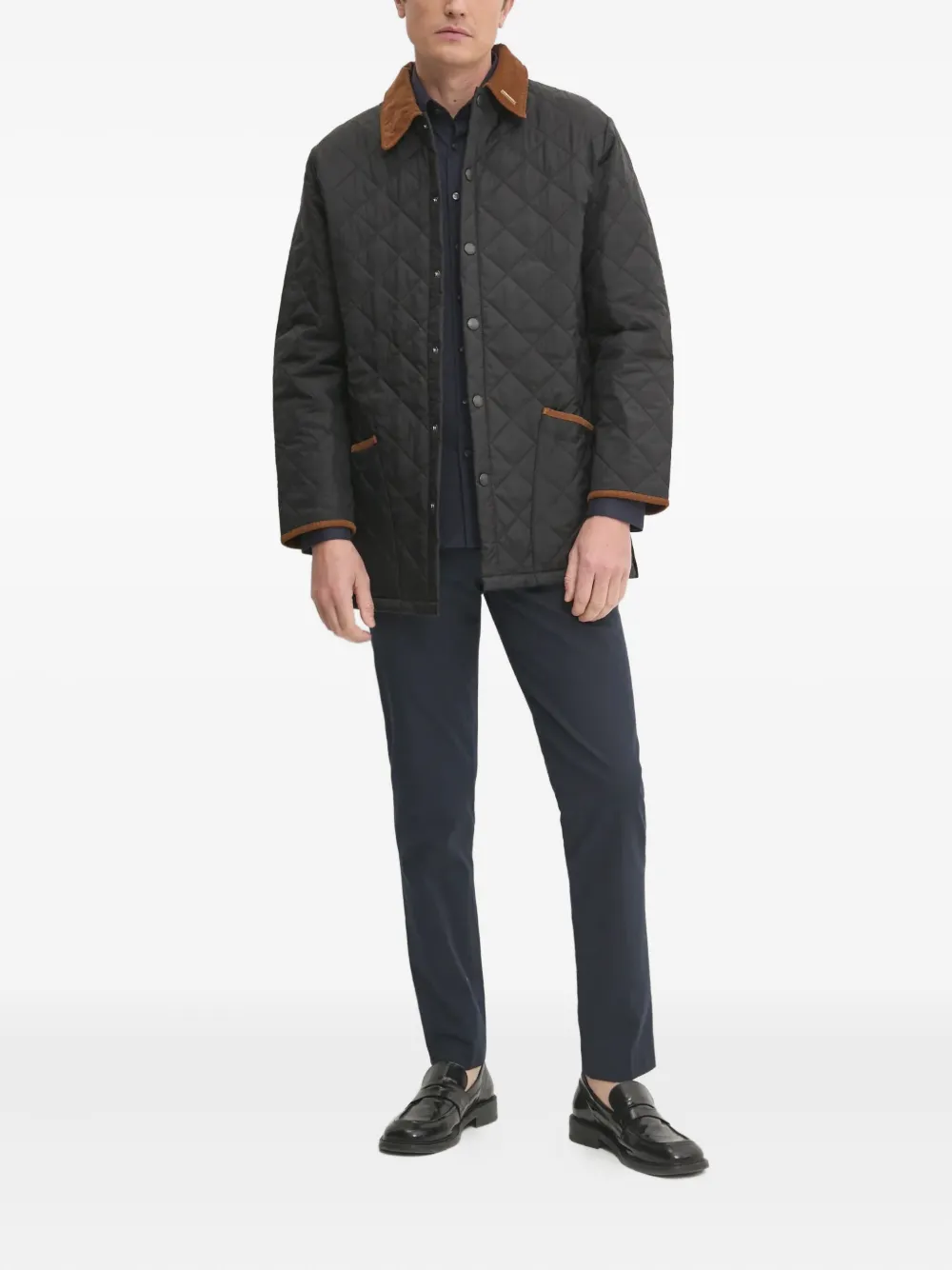 Barbour Liddesdale diamond-quilted corduroy-collar jacket | Down Jackets | Image 2