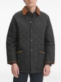 Barbour Liddesdale diamond-quilted corduroy-collar jacket - Black