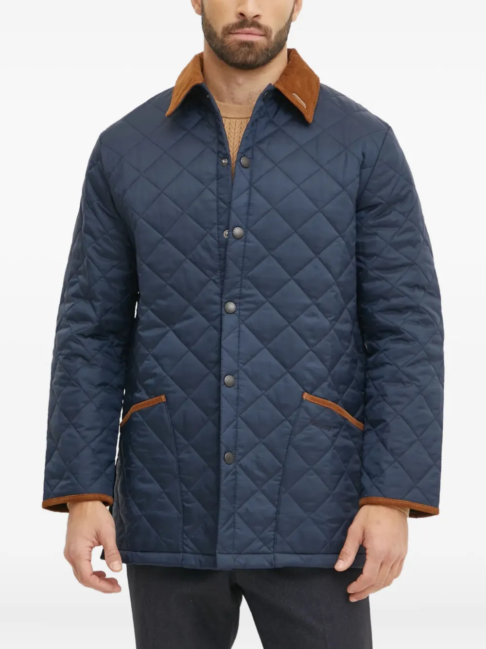 Barbour chamarra con cuello de pana | azul | Image 1