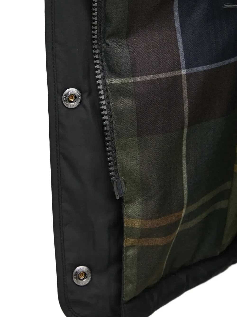 Barbour Millfire diamantvormig gewatteerd jack Zwart