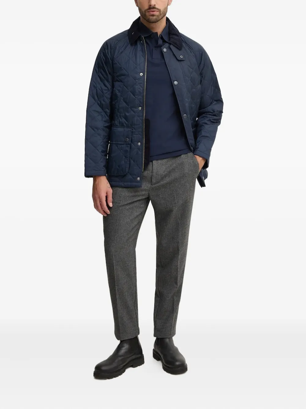 Barbour diamond-quilting corduroy-collar jacket | Down Jackets | Image 2