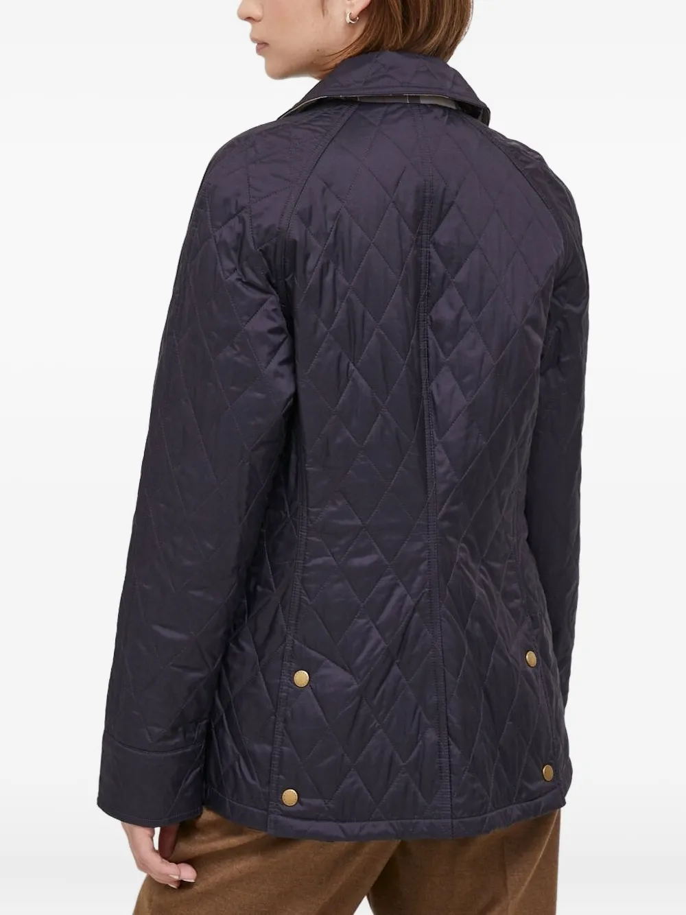 Barbour Quilted Diamond-pattern Jacket In Blue