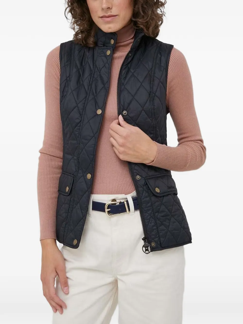 Barbour Gilet trapuntato con bottoni - Nero