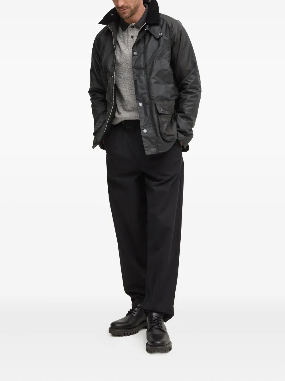Barbour Gestreept poloshirt - Grijs