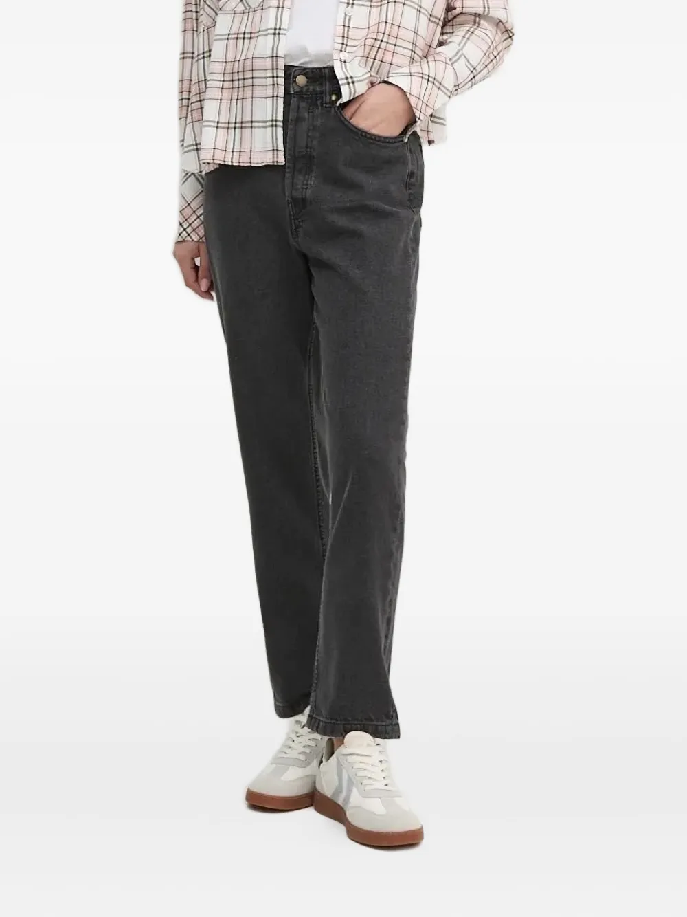 Barbour Logo-patch Straight-leg Jeans In Black