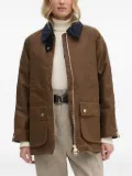 Barbour corduroy-collar zip-front jacket - Brown