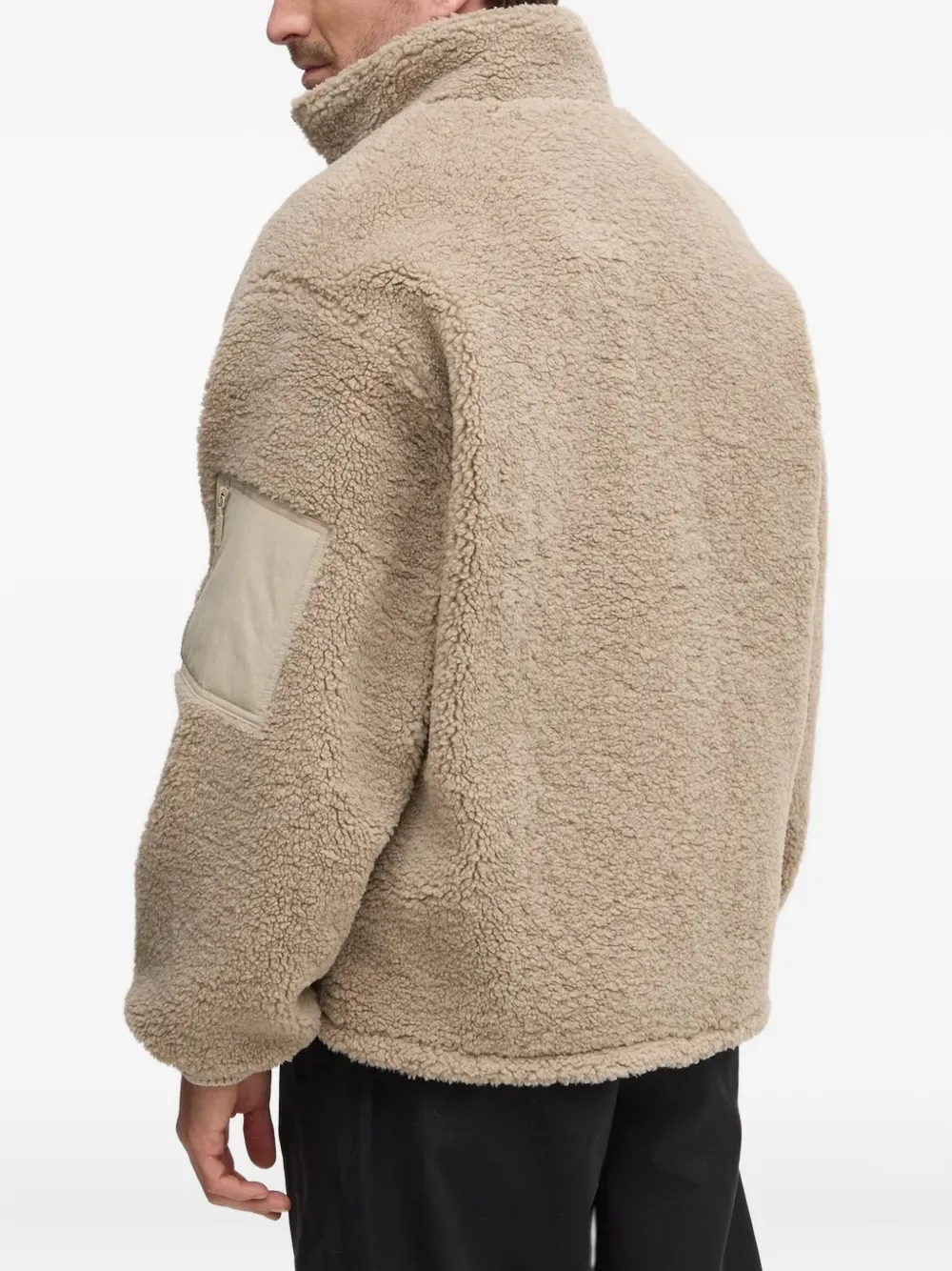 Barbour zip-up fleece jacket Beige