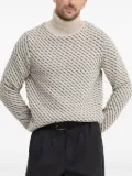 Barbour roll-neck patterned sweater - CHALK MARL