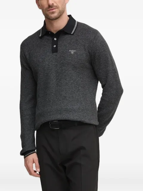 Barbour textured polo shirt