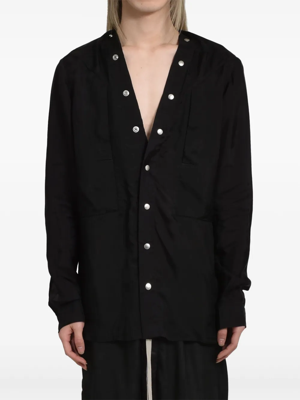 Rick Owens Larry overhemd Zwart