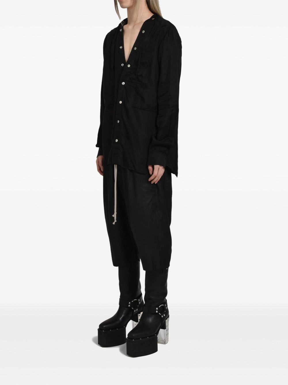 Rick Owens Larry overhemd - Zwart