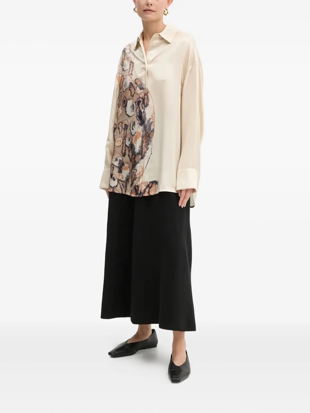 AERON abstract-print shirt - Beige