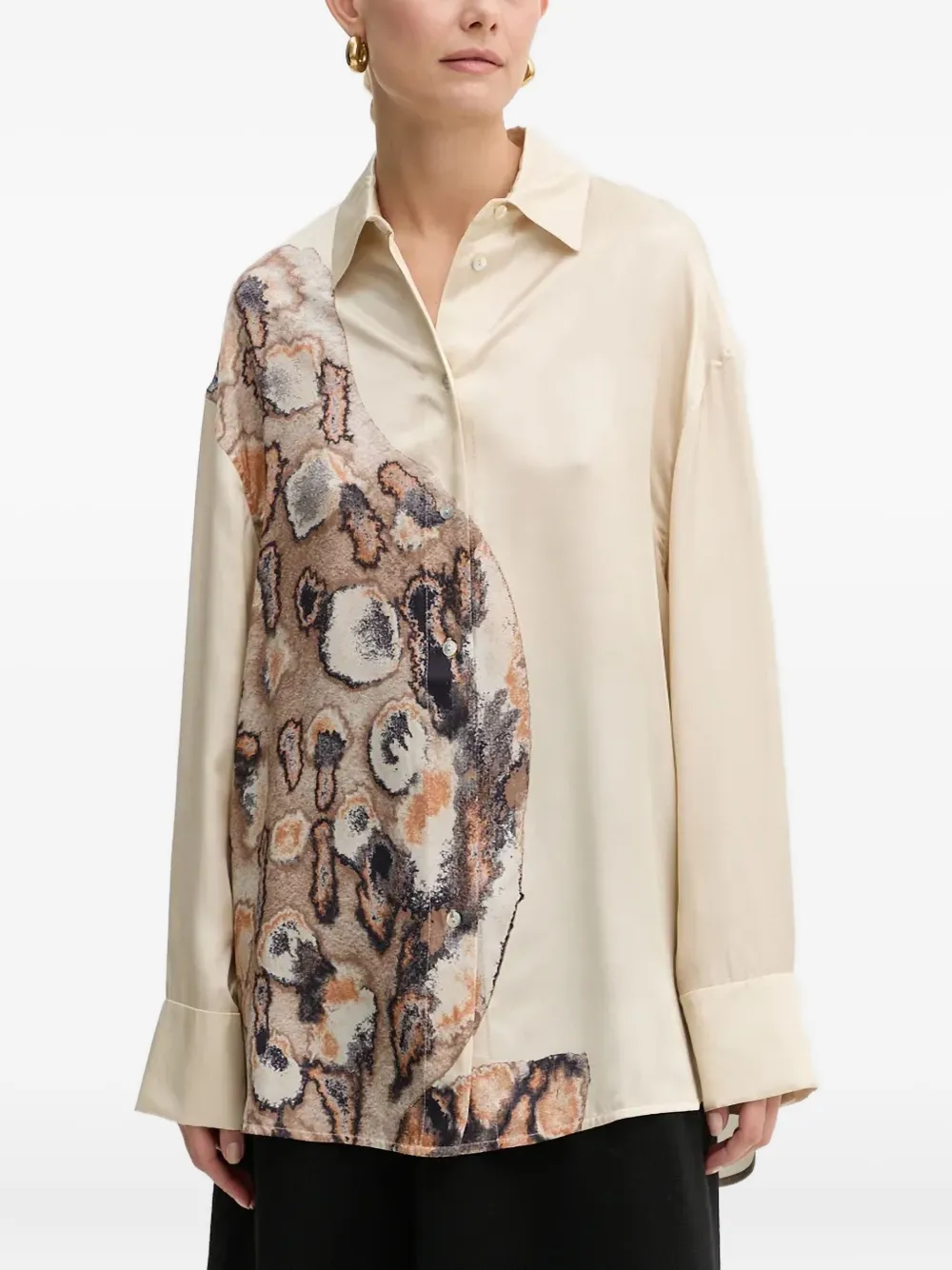 AERON abstract-print shirt | Neutrals | Image 1