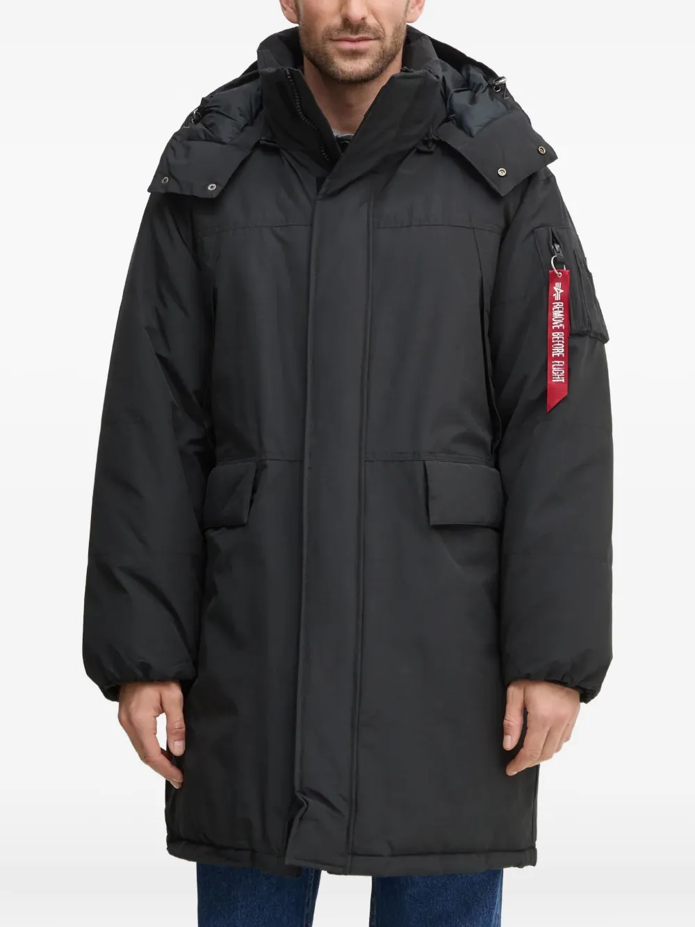 Alpha Industries padded hooded parka - ブラック Alpha Industries padded hooded parka - ブラック