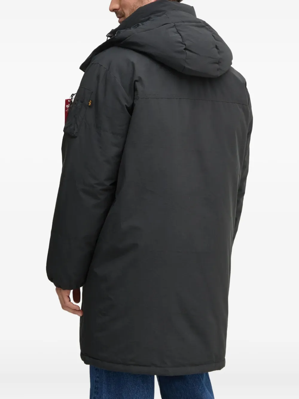 Alpha Industries Padded Hooded Parka In Black