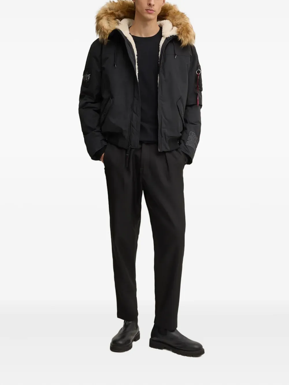 Alpha Industries faux-fur hooded bomber jacket | Bomber Jackets | Image 2
