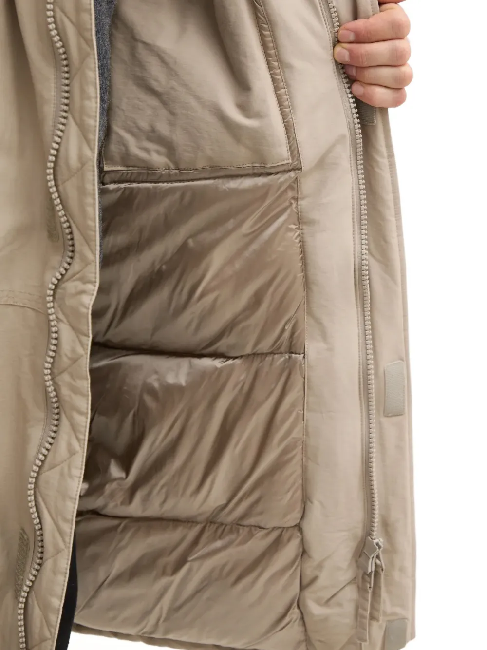 Alpha Industries Hooded Padded Parka In Neutral