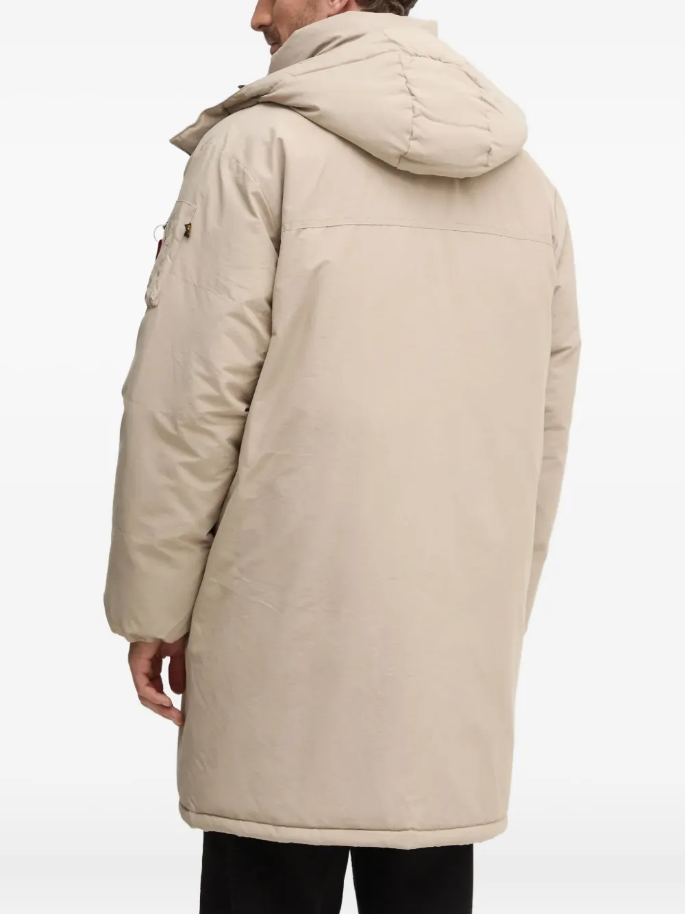 Alpha Industries Hooded Padded Parka In Neutral