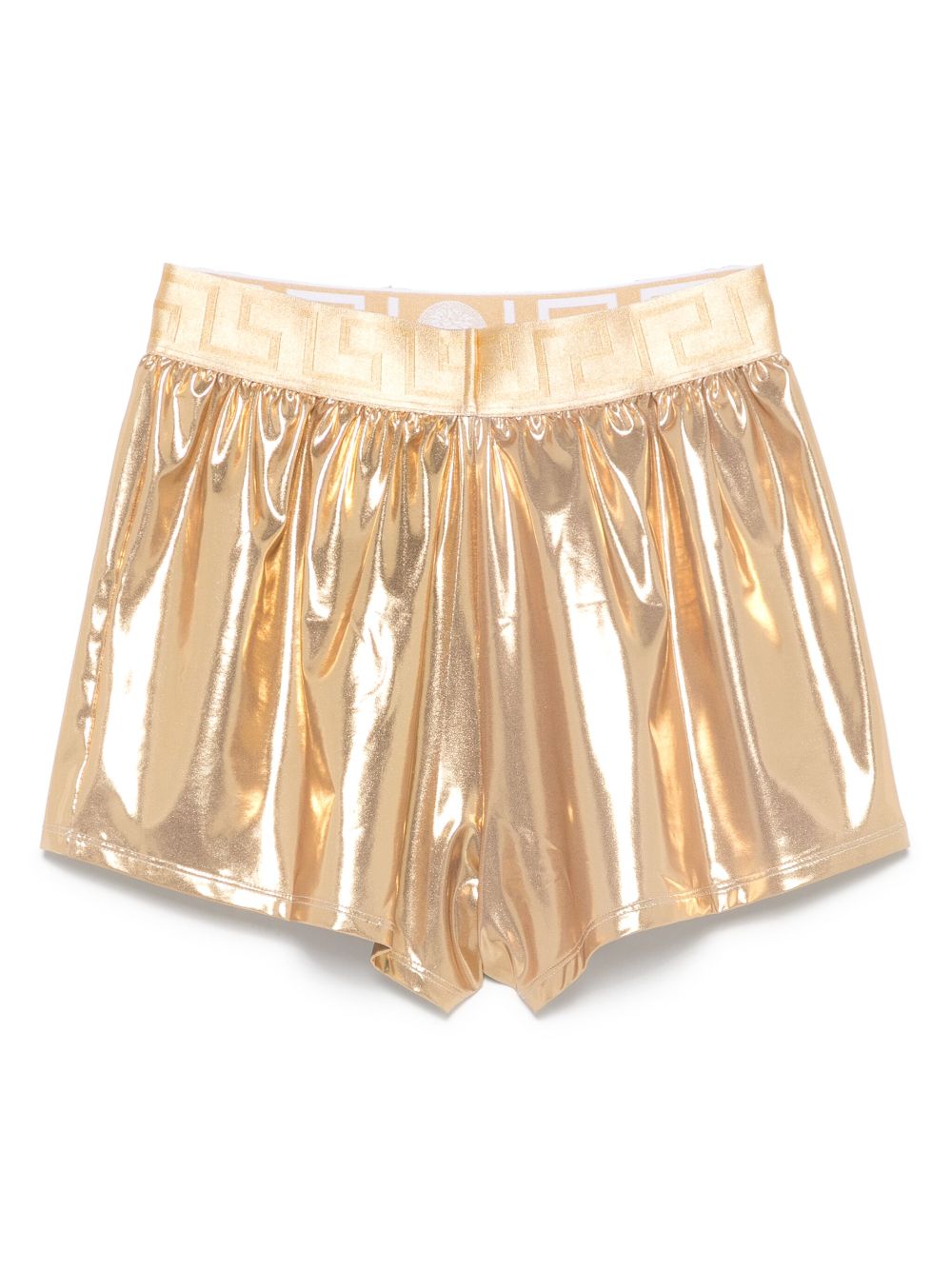 Versace Greca waistband swim shorts - Gold