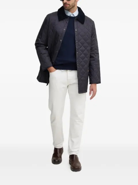 BARBOUR 리데스데일 골덴 칼라 퀼티드 패딩 자켓