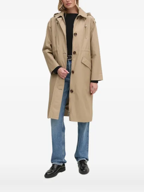 Barbour hooded zip-closure coat