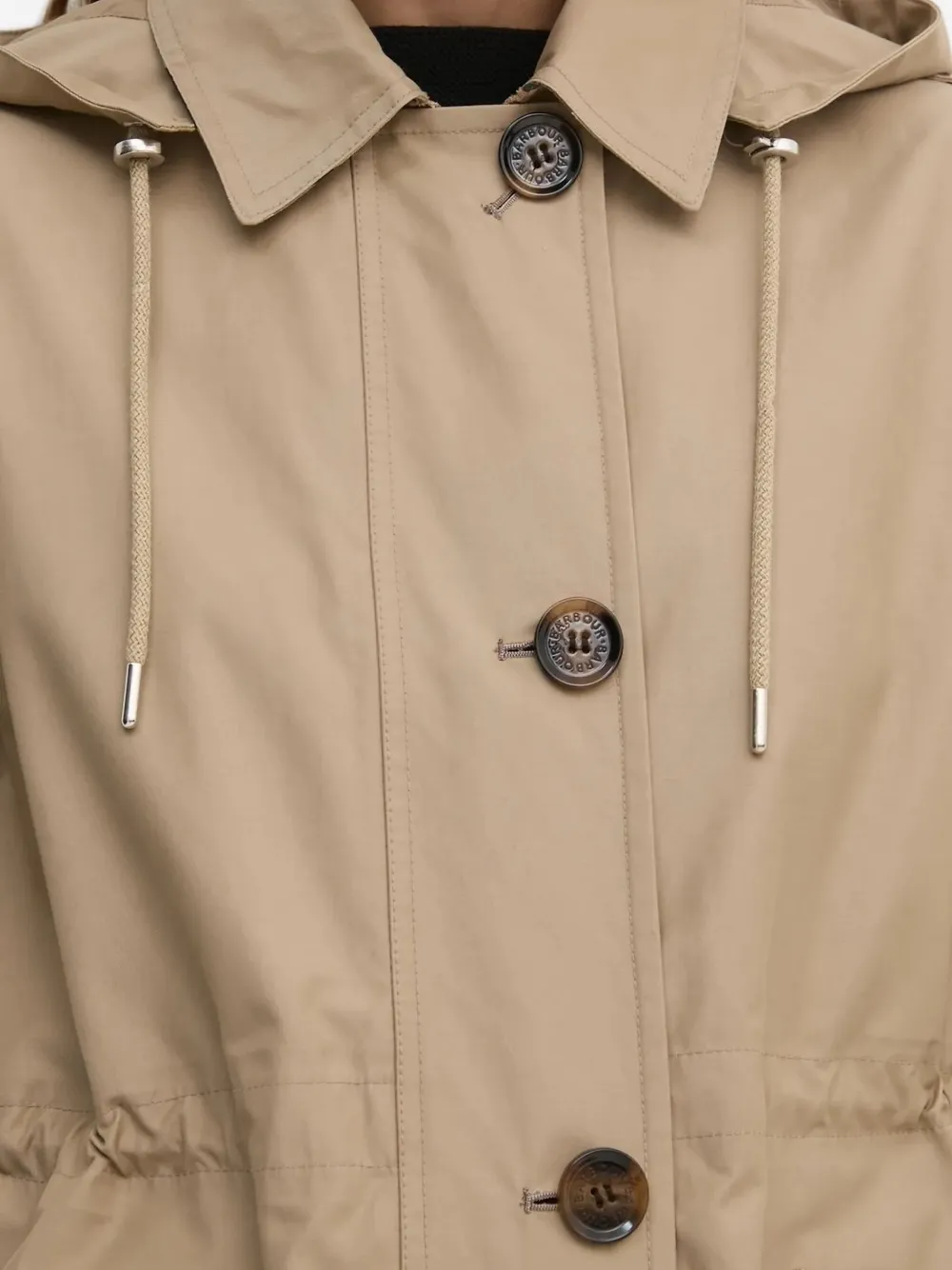 Barbour Jas met capuchon en ritssluiting Beige