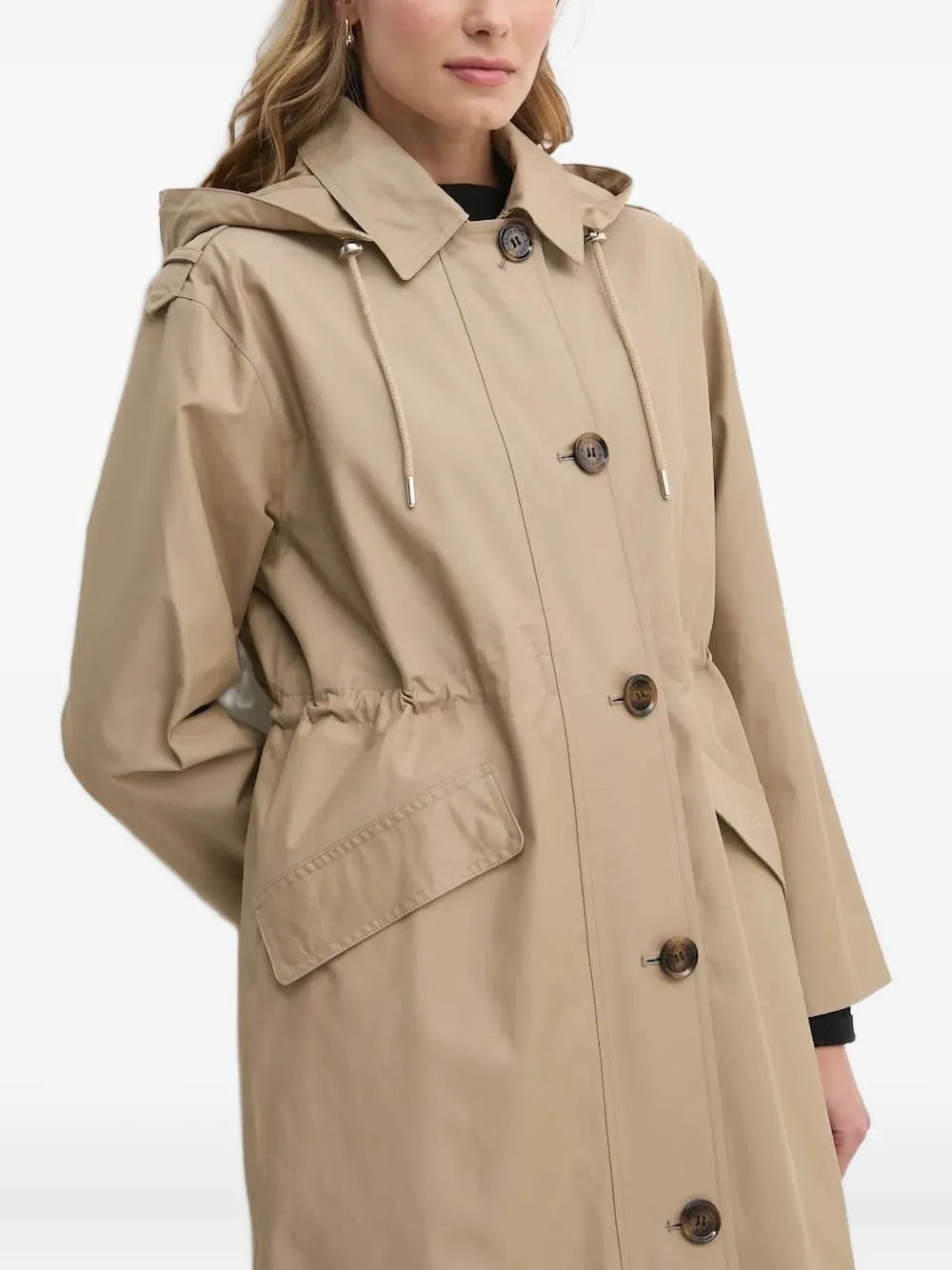 Barbour Jas met capuchon en ritssluiting Beige