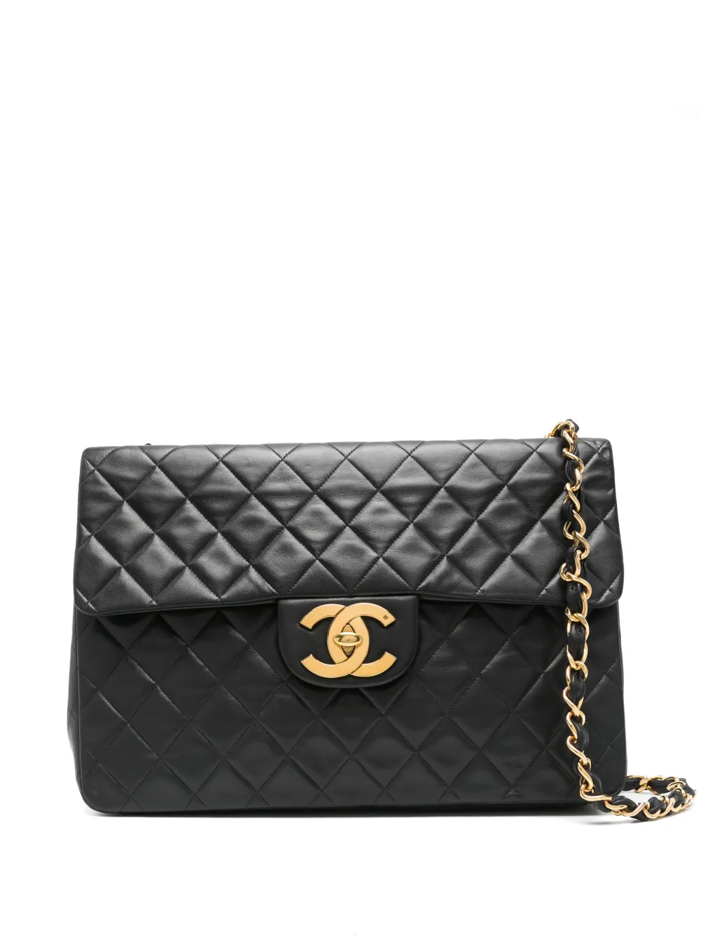 CHANEL Pre-Owned 1991-1994 ジャンボ フラップ バッグ - ブラック CHANEL Pre-Owned 1991-1994 ジャンボ フラップ バッグ - ブラック