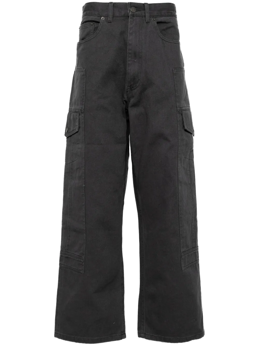 cargo straight-leg trousers