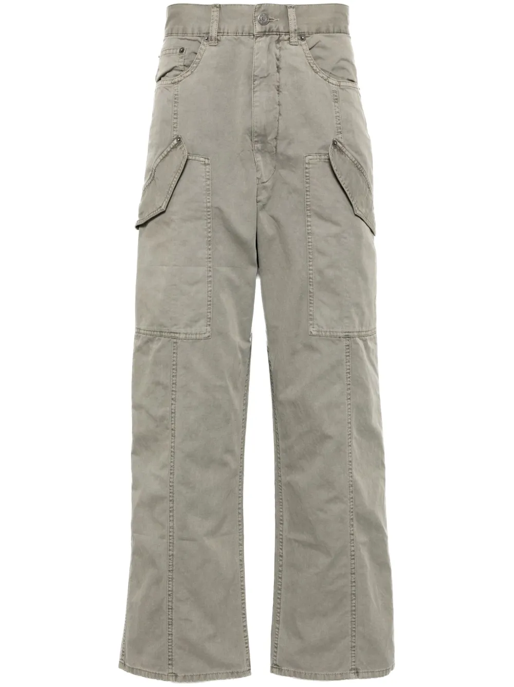 cargo straight-leg trousers