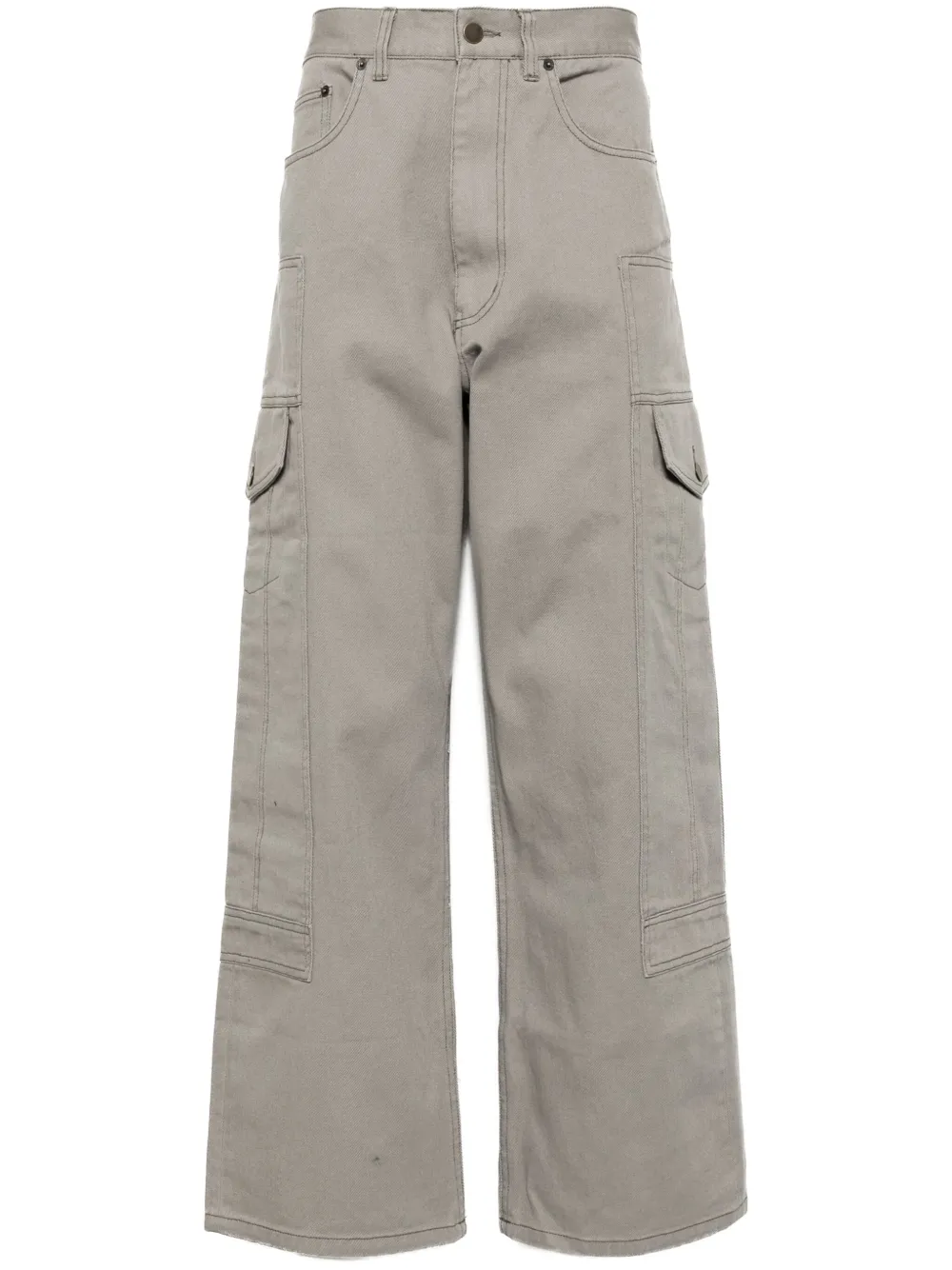 cargo straight-leg trousers