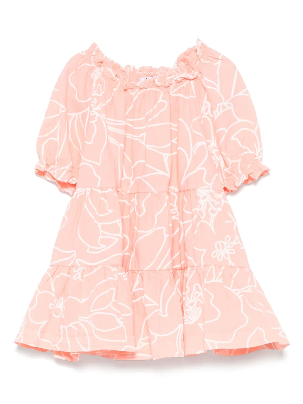 Il Gufo Floral-print Dress In Pink