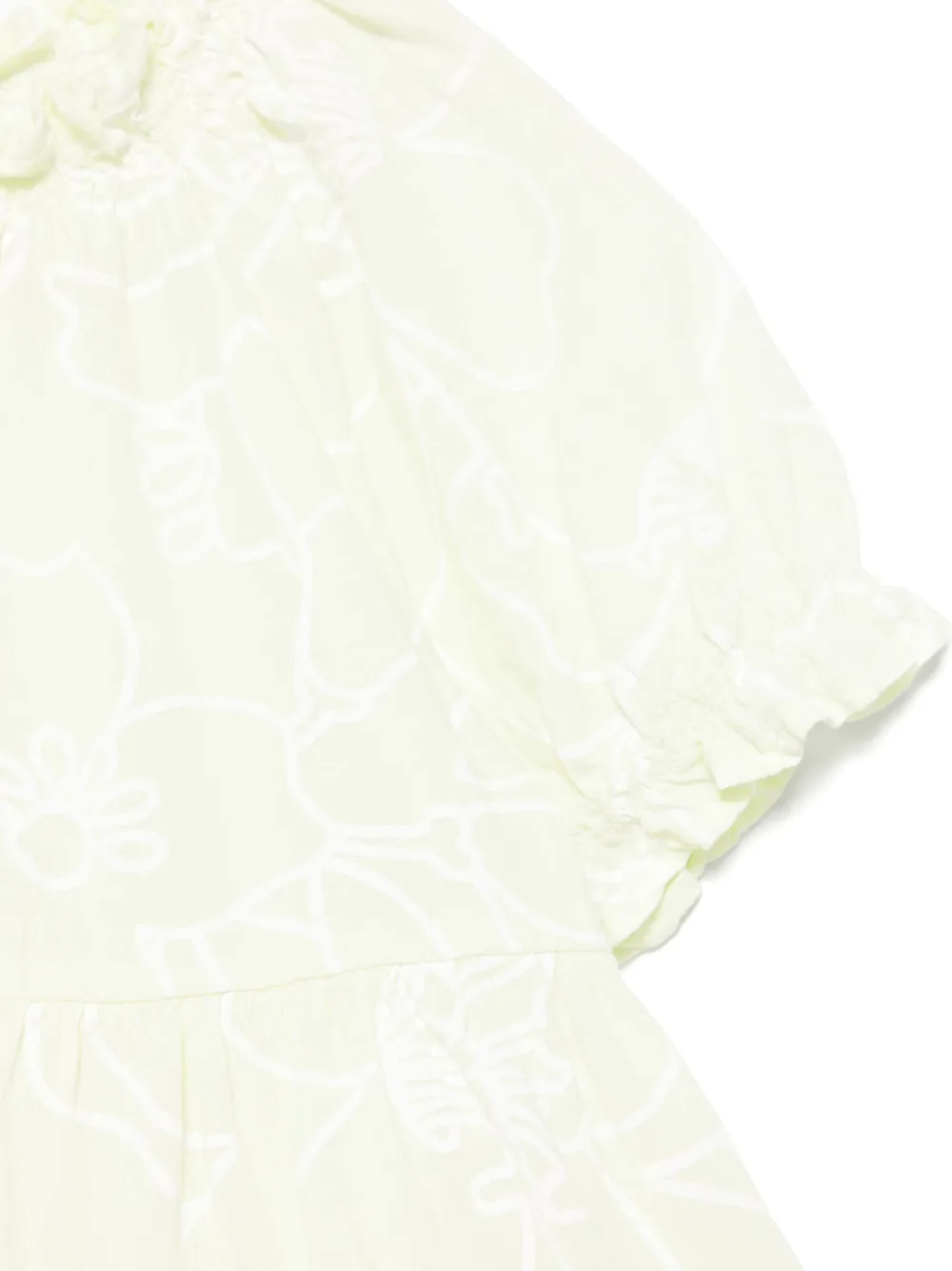 Il Gufo Jurk met bloemenprint Groen