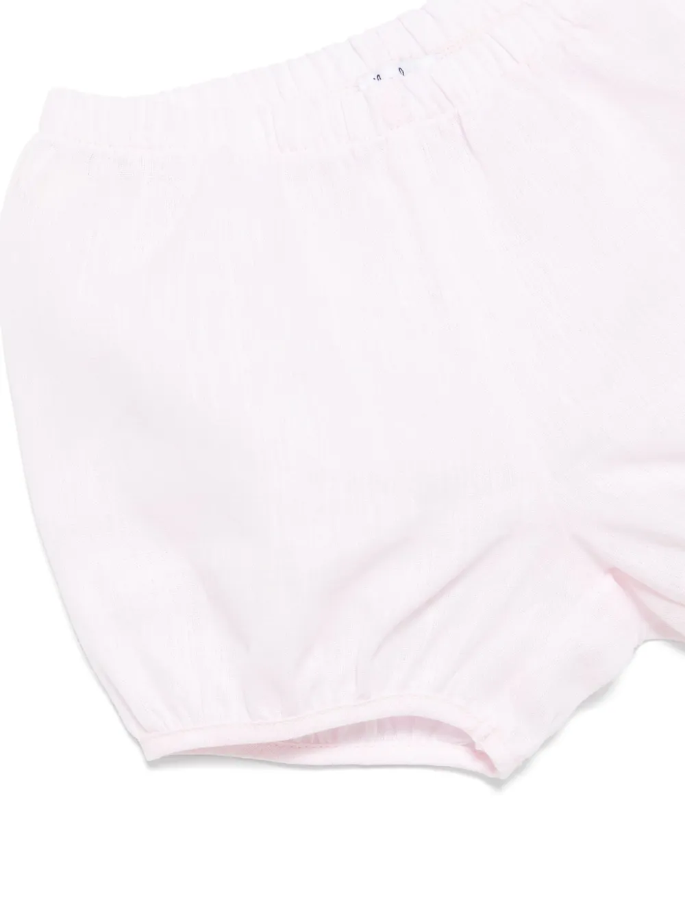 Il Gufo Linnen top en shorts set Wit