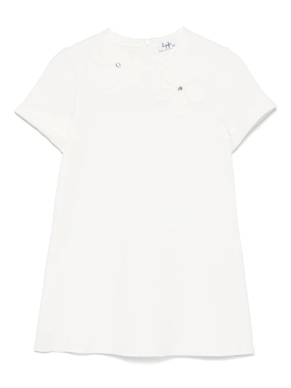 Il Gufo robe à fleurs appliquées | blanc | Image 1