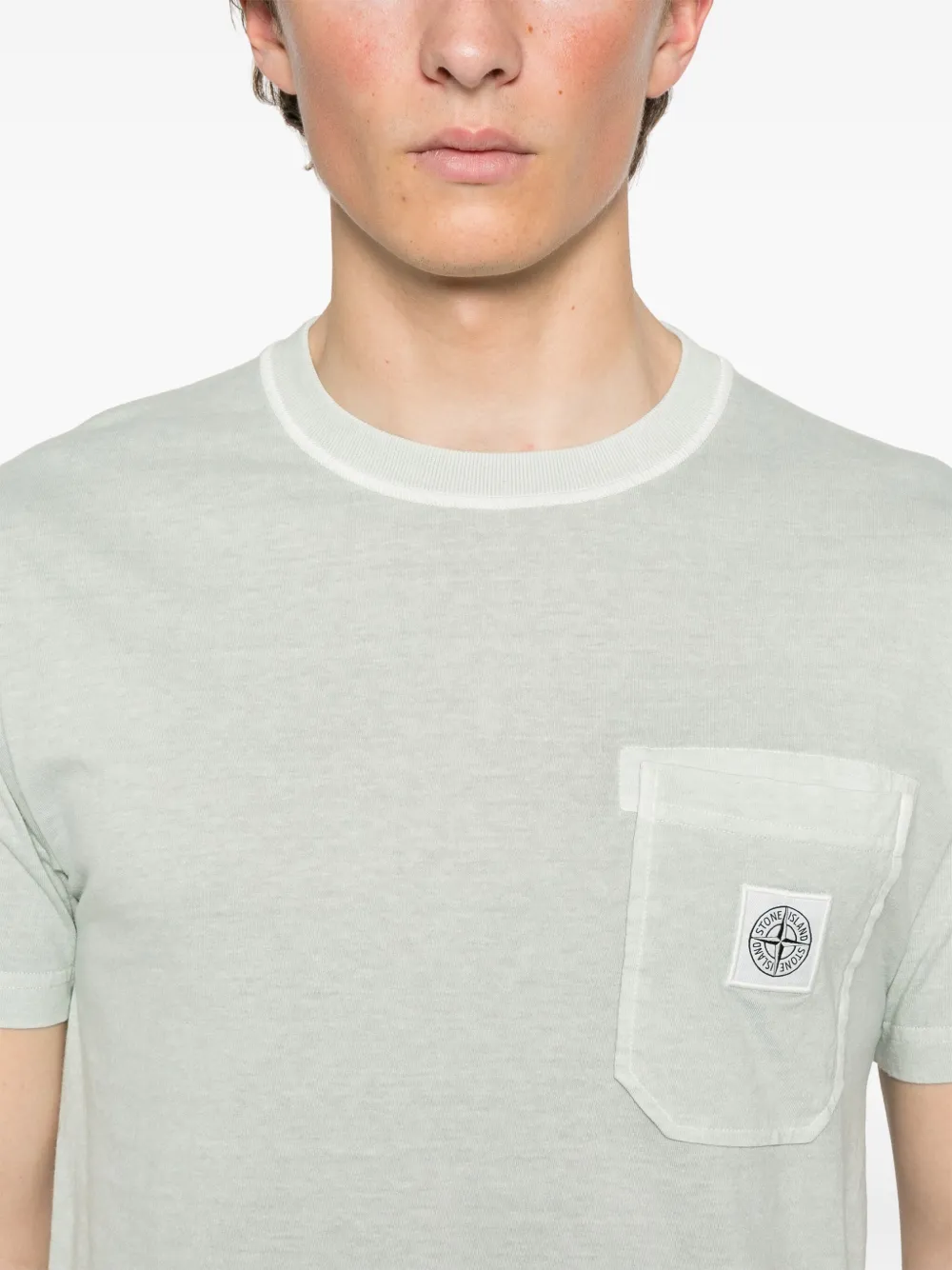 Stone Island T-shirt met print Groen