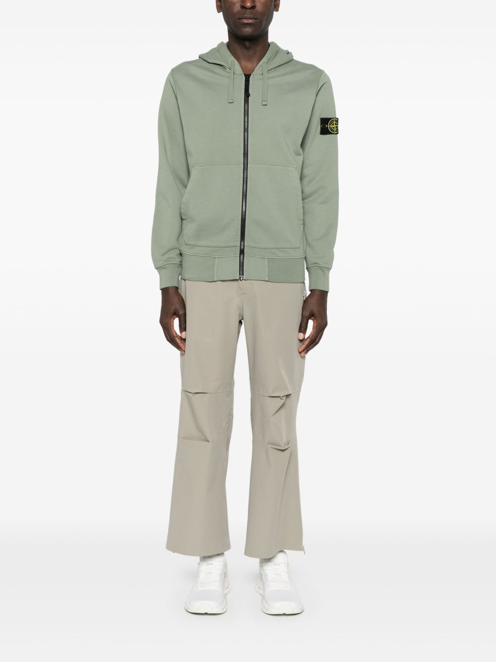 Stone Island Hoodie met Compass-logopatch - Groen